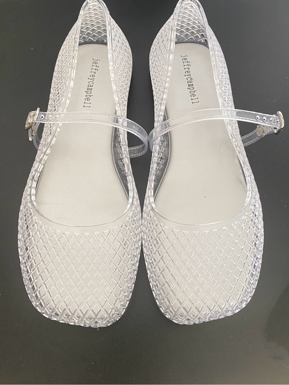 Jeffrey Campbell Clear Jelly Mary Jane Flats - Transparent
